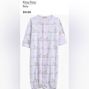 Kissy Kissy Noah's Print Convertible Pima Cotton Gown